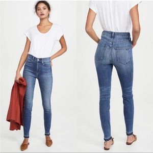 AYR The Riser Skinny Jean in Neon Jupiter Raw Hem 26